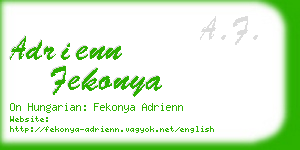adrienn fekonya business card